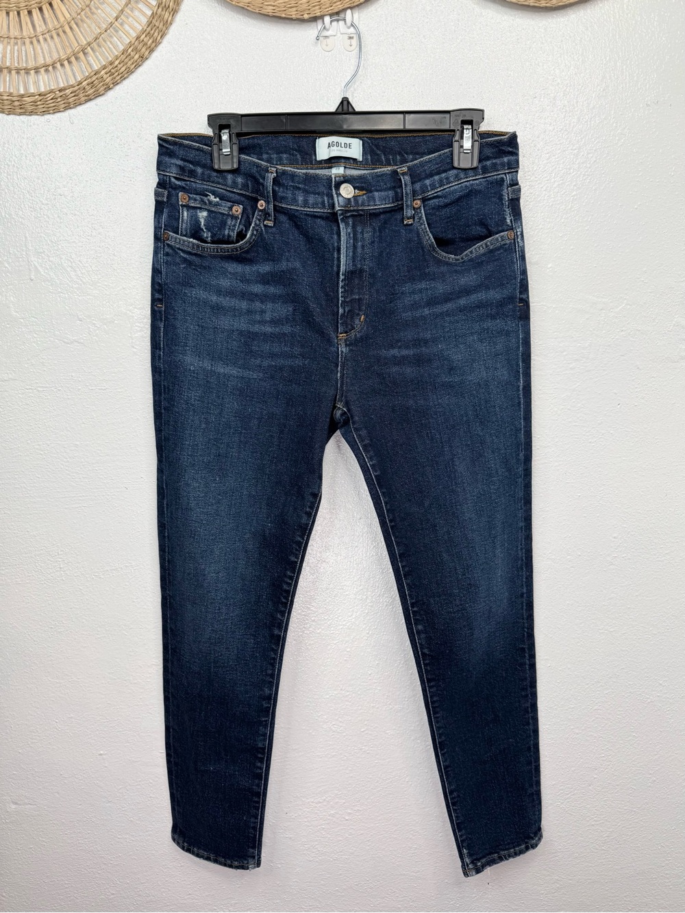 AGOLDE Sophie Skinny Jeans Womens Size 29 Dark Wash Blue Stretch Mid Rise